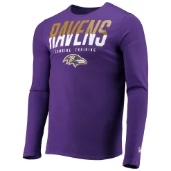 Men's New Era Purple Baltimore Ravens Combine Authentic Split Line Long Sleeve T-Shirt -New Era Shop 5412438 ALT2