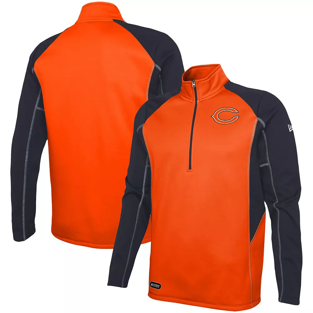 Men's New Era Orange Chicago Bears Combine Authentic Two-a-Days Half-Zip Jacket 2 Men's New Era Orange Chicago Bears Combine Authentic Two-a-Days Half-Zip Jacket - Image 2