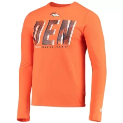 Men's New Era Orange Denver Broncos Combine Authentic Static Abbreviation Long Sleeve T-Shirt -New Era Shop 5414626 ALT2