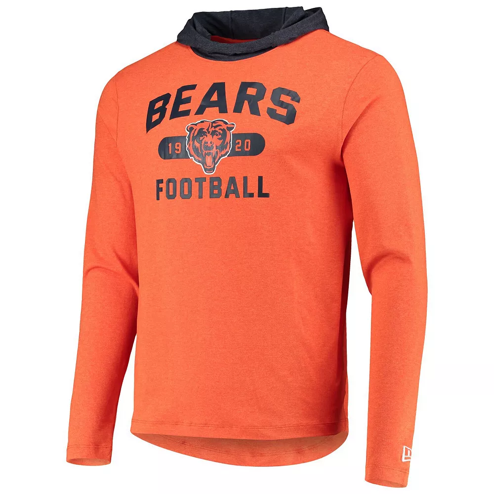 Men's New Era Orange/Navy Chicago Bears Active Block Hoodie Long Sleeve T-Shirt 3 Men's New Era Orange/Navy Chicago Bears Active Block Hoodie Long Sleeve T-Shirt - Image 3