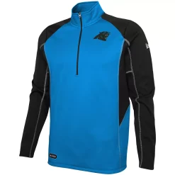 Men's New Era Blue Carolina Panthers Combine Authentic Two-a-Days Half-Zip Jacket -New Era Shop 5416124 ALT2