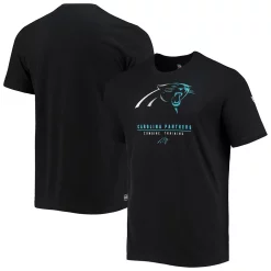 Men's New Era Black Carolina Panthers Combine Authentic Go For It T-Shirt