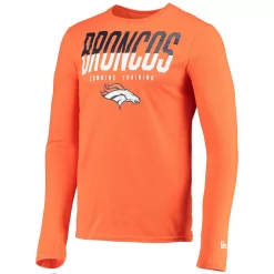 Men's New Era Orange Denver Broncos Combine Authentic Split Line Long Sleeve T-Shirt -New Era Shop 5418023 ALT2