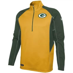 Men's New Era Gold Green Bay Packers Combine Authentic Two-a-Days Half-Zip Jacket 5 Men's New Era Gold Green Bay Packers Combine Authentic Two-a-Days Half-Zip Jacket -New Era Shop 5418064 ALT2