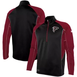 Men's New Era Black Atlanta Falcons Combine Authentic Two-a-Days Half-Zip Jacket