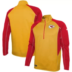 Men's Gold Kansas City Chiefs Combine Authentic Two-a-Days Half-Zip Jacket