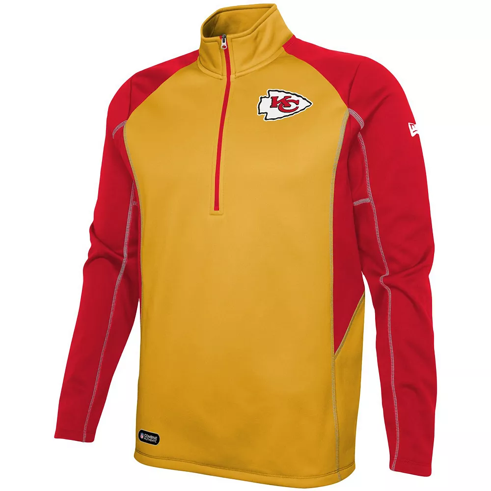Men's Gold Kansas City Chiefs Combine Authentic Two-a-Days Half-Zip Jacket 3 Men's Gold Kansas City Chiefs Combine Authentic Two-a-Days Half-Zip Jacket - Image 3