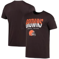 Men's New Era Brown Cleveland Browns Combine Authentic Big Stage T-Shirt