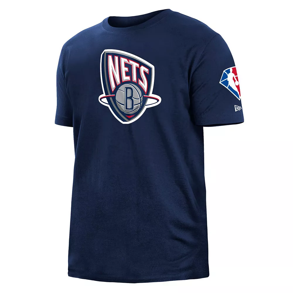 Men's New Era Navy Brooklyn Nets 2021/22 City Edition Brushed Jersey T-Shirt 3 Men's New Era Navy Brooklyn Nets 2021/22 City Edition Brushed Jersey T-Shirt - Image 3