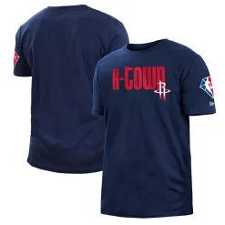 Men's New Era Navy Houston Rockets 2021/22 City Edition Brushed Jersey T-Shirt