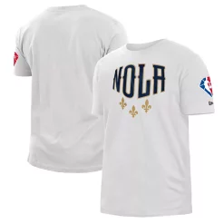 Men's New Era White New Orleans Pelicans 2021/22 City Edition Brushed Jersey T-Shirt