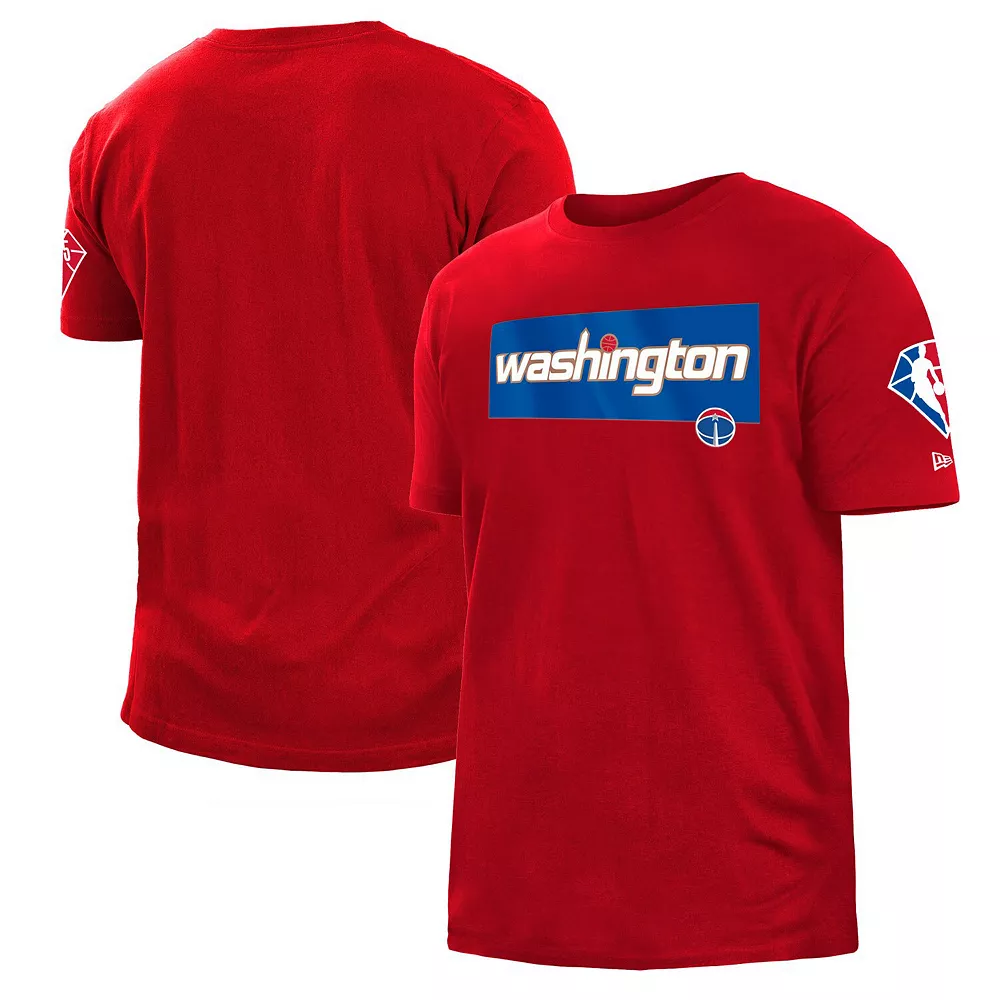 Men's New Era Red Washington Wizards 2021/22 City Edition Brushed Jersey T-Shirt 1 Men's New Era Red Washington Wizards 2021/22 City Edition Brushed Jersey T-Shirt