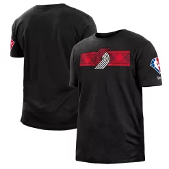 Men's New Era Black Portland Trail Blazers 2021/22 City Edition Brushed Jersey T-Shirt