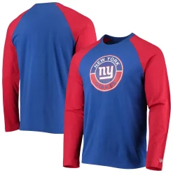 Men's New Era Royal/Red New York Giants League Raglan Long Sleeve T-Shirt