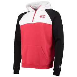 Men's New Era Red/White Cincinnati Reds Cooperstown Collection Quarter-Zip Hoodie Jacket 5 Men's New Era Red/White Cincinnati Reds Cooperstown Collection Quarter-Zip Hoodie Jacket -New Era Shop 5425183 ALT2