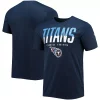 Men's New Era Navy Tennessee Titans Combine Authentic Big Stage T-Shirt
