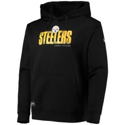 Men's New Era Black Pittsburgh Steelers Combine Authentic Hard Hash Pullover Hoodie -New Era Shop 5602234 ALT2