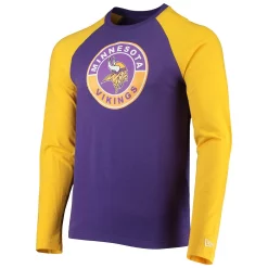 Men's New Era Purple/Gold Minnesota Vikings League Raglan Long Sleeve T-Shirt -New Era Shop 5603148 ALT2