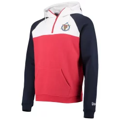 Men's New Era Red/White Washington Nationals Cooperstown Collection Quarter-Zip Hoodie Jacket -New Era Shop 5603953 ALT2