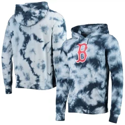 Men's New Era Navy Boston Red Sox Tie-Dye Pullover Hoodie