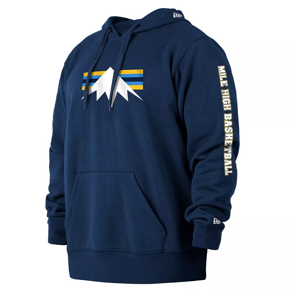 Men's New Era Navy Denver Nuggets 2021/22 City Edition Big & Tall Pullover Hoodie 3 Men's New Era Navy Denver Nuggets 2021/22 City Edition Big & Tall Pullover Hoodie - Image 3