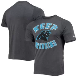 Men's 5th & Ocean by New Era Charcoal Carolina Panthers Keep Pounding T-Shirt