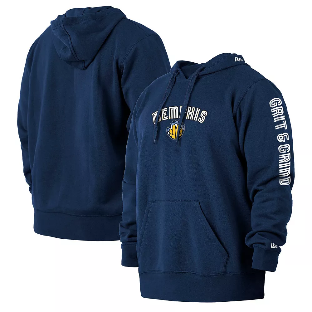 Men's New Era Navy Memphis Grizzlies 2021/22 City Edition Big & Tall Pullover Hoodie 2 Men's New Era Navy Memphis Grizzlies 2021/22 City Edition Big & Tall Pullover Hoodie - Image 2
