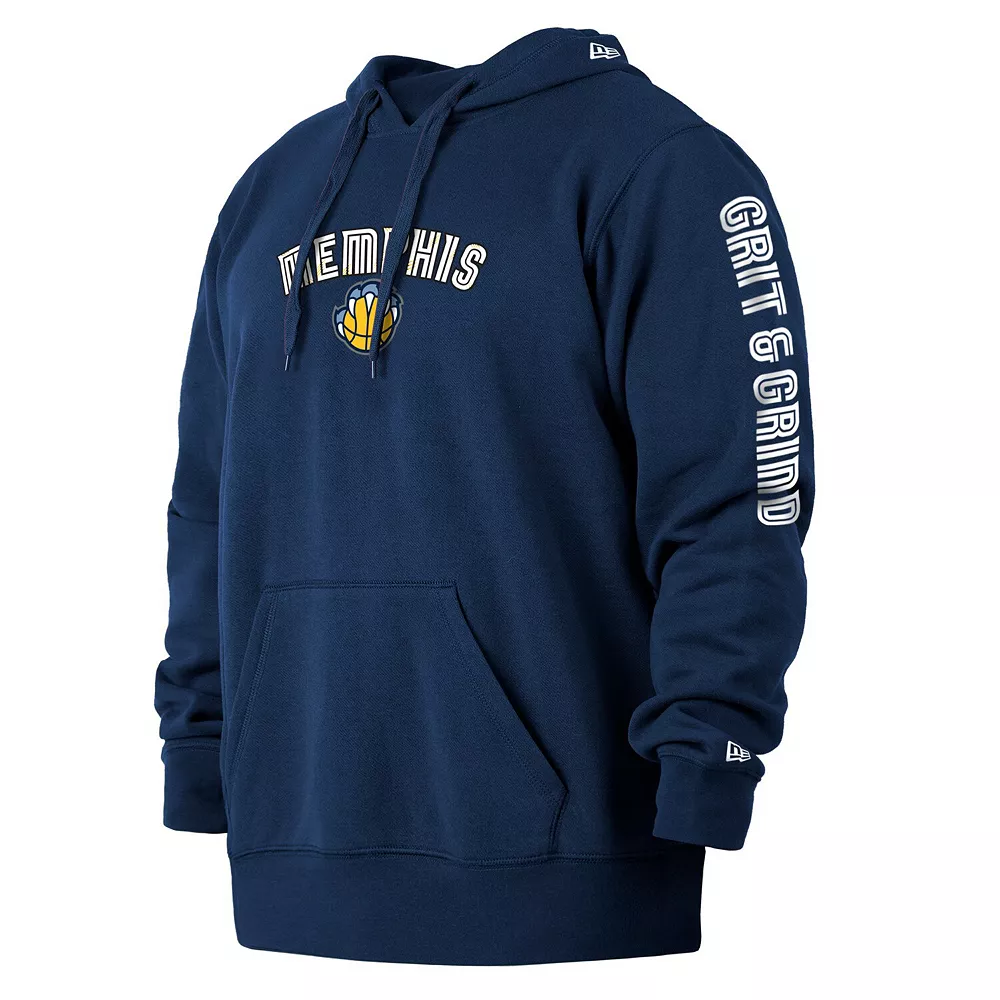 Men's New Era Navy Memphis Grizzlies 2021/22 City Edition Big & Tall Pullover Hoodie 3 Men's New Era Navy Memphis Grizzlies 2021/22 City Edition Big & Tall Pullover Hoodie - Image 3