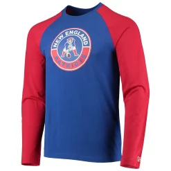 Men's New Era Royal/Red New England Patriots League Raglan Throwback Long Sleeve T-Shirt -New Era Shop 5628827 ALT2