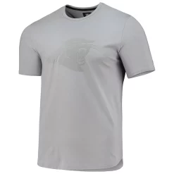 Men's 5th & Ocean by New Era Gray Carolina Panthers Stretch Tri-Blend T-Shirt -New Era Shop 5629798 ALT2