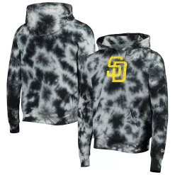 Men's New Era Black San Diego Padres Tie-Dye Pullover Hoodie