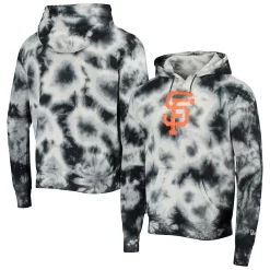 Men's New Era Black San Francisco Giants Tie-Dye Pullover Hoodie