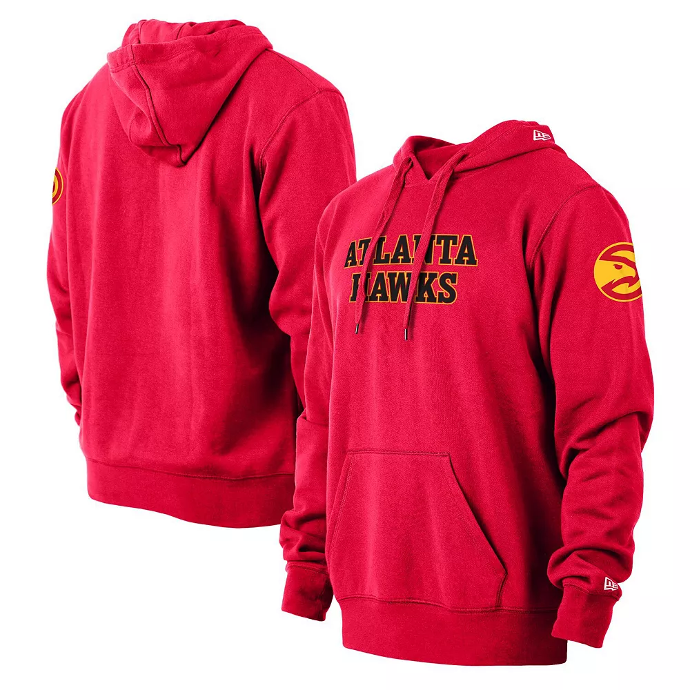 Men's New Era Red Atlanta Hawks 2021/22 City Edition Pullover Hoodie 1 Men's New Era Red Atlanta Hawks 2021/22 City Edition Pullover Hoodie