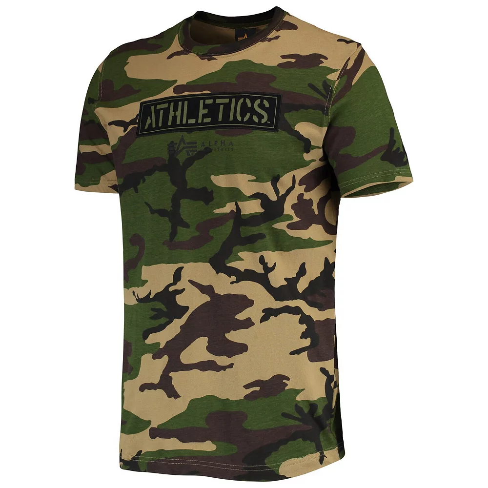 Men's New Era Camo Oakland Athletics Club T-Shirt 2 Men's New Era Camo Oakland Athletics Club T-Shirt - Image 2