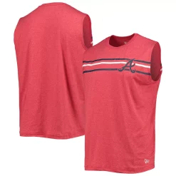 Men's New Era Red Atlanta Braves Muscle Tank Top