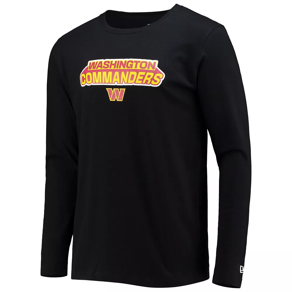 Men's New Era Black Washington Commanders Long Sleeve T-Shirt 2 Men's New Era Black Washington Commanders Long Sleeve T-Shirt - Image 2