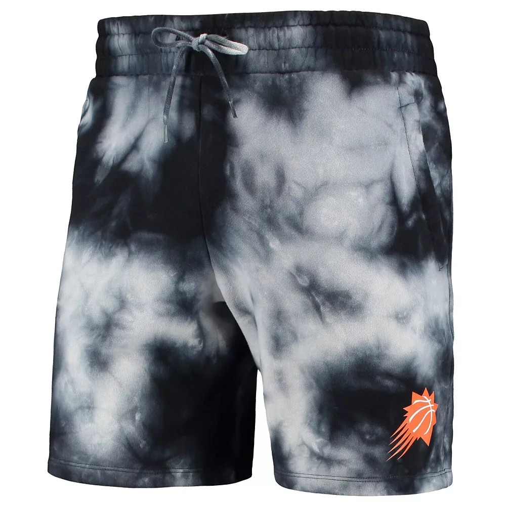 Men's New Era Black Phoenix Suns Fleece Tie-Dye Shorts 3 Men's New Era Black Phoenix Suns Fleece Tie-Dye Shorts - Image 3