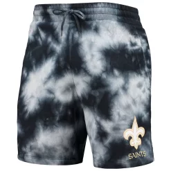 Men's New Era Black New Orleans Saints Tie-Dye Shorts -New Era Shop 5741562 ALT2