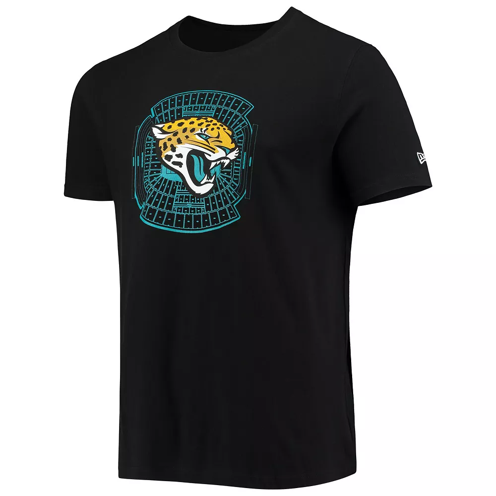 Men's New Era Black Jacksonville Jaguars Stadium T-Shirt 2 Men's New Era Black Jacksonville Jaguars Stadium T-Shirt - Image 2