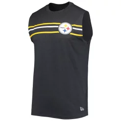 Men's New Era Black Pittsburgh Steelers Brushed Sleeveless Tank Top 3 Men's New Era Black Pittsburgh Steelers Brushed Sleeveless Tank Top -New Era Shop 5741769 ALT2