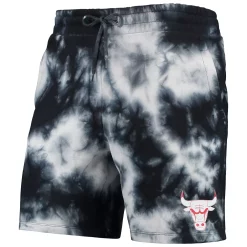 Men's New Era Black Chicago Bulls Fleece Tie-Dye Shorts 5 Men's New Era Black Chicago Bulls Fleece Tie-Dye Shorts -New Era Shop 5741908 ALT2