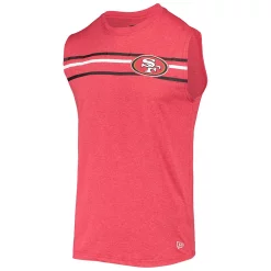 Men's New Era Scarlet San Francisco 49ers Brushed Sleeveless Tank Top -New Era Shop 5751013 ALT2