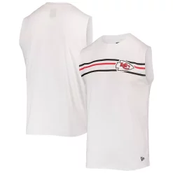 Men's New Era White Kansas City Chiefs Brushed Sleeveless Tank Top