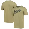 Men's New Era Olive Baltimore Orioles Brushed Armed Forces T-Shirt