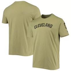 Men's New Era Olive Cleveland Guardians Brushed Armed Forces T-Shirt