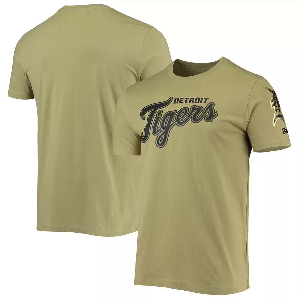 Men's New Era Olive Detroit Tigers Brushed Armed Forces T-Shirt 2 Men's New Era Olive Detroit Tigers Brushed Armed Forces T-Shirt - Image 2