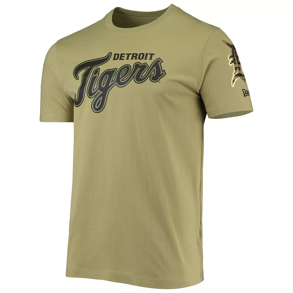 Men's New Era Olive Detroit Tigers Brushed Armed Forces T-Shirt 3 Men's New Era Olive Detroit Tigers Brushed Armed Forces T-Shirt - Image 3