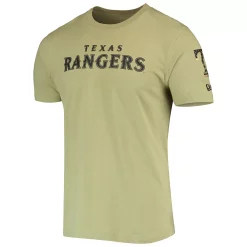 Men's New Era Olive Texas Rangers Brushed Armed Forces T-Shirt -New Era Shop 5822041 ALT2