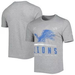 New Era Shop 7 Men's New Era Heathered Gray Detroit Lions Combine Authentic Red Zone T-Shirt