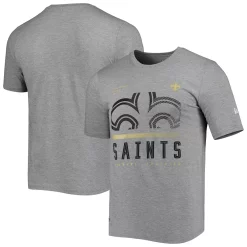 New Era Shop 9 Men's New Era Heathered Gray New Orleans Saints Combine Authentic Red Zone T-Shirt